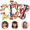 thumbnail image 2 of Jiyike 3pcs Christmas Glitter Eyeglasses Creative Antler Glasses Elk Shape Glasses Costume Accessory Novelty Xmas Glasses Photo Props Funny Eyewear Party Favors, 2 of 7
