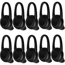 Replacement Silicone Ear Bud Gel Tips Cover Pads 10 PCS for Bluetooth in-Ear Headset Earpiece - Black
