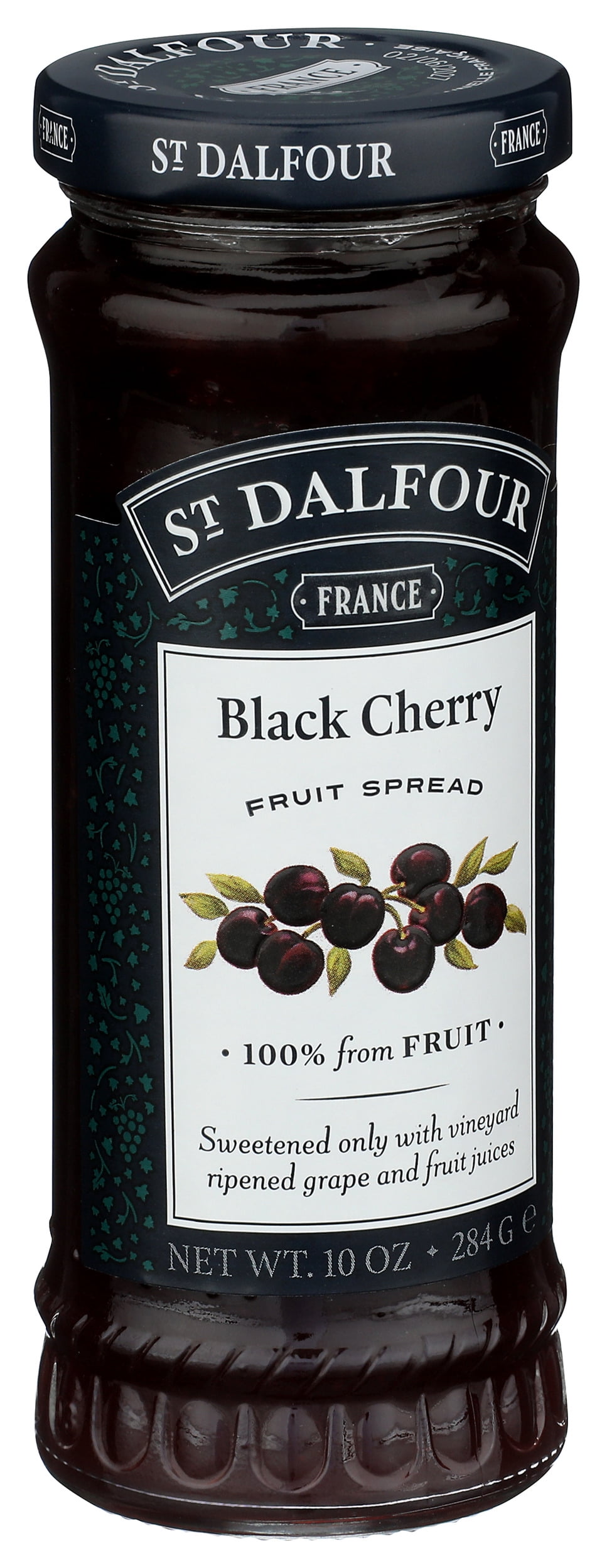 Pack of 6, St Dalfour Black Cherry Fruit Spread, 10 oz