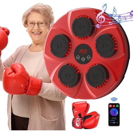 Annuodi Electronic Music Boxing Machine Home Smart Boxing Training Equipment with Boxing Gloves Wall Mount Boxing Trainer for Speed and Agility Training