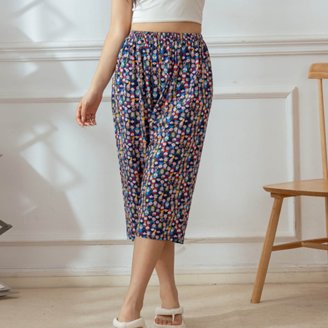 Pantalon Large Bohème Fashion Fuse Imprimé Funky - Taille S, Longueur 27 Pouces, Polyester Multicolore