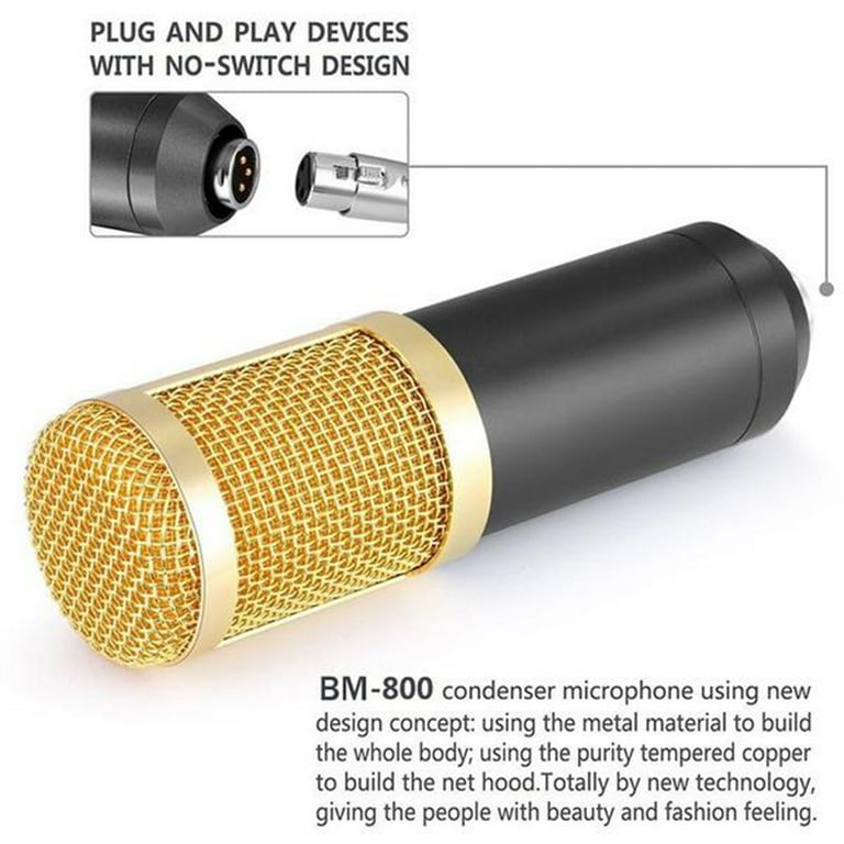 BM800 Karaoké Microphone Studio Condensateur Mikrofon Micro Bm 800