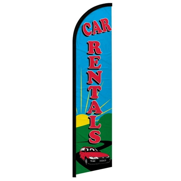 Car Rentals Windless Banner Flag