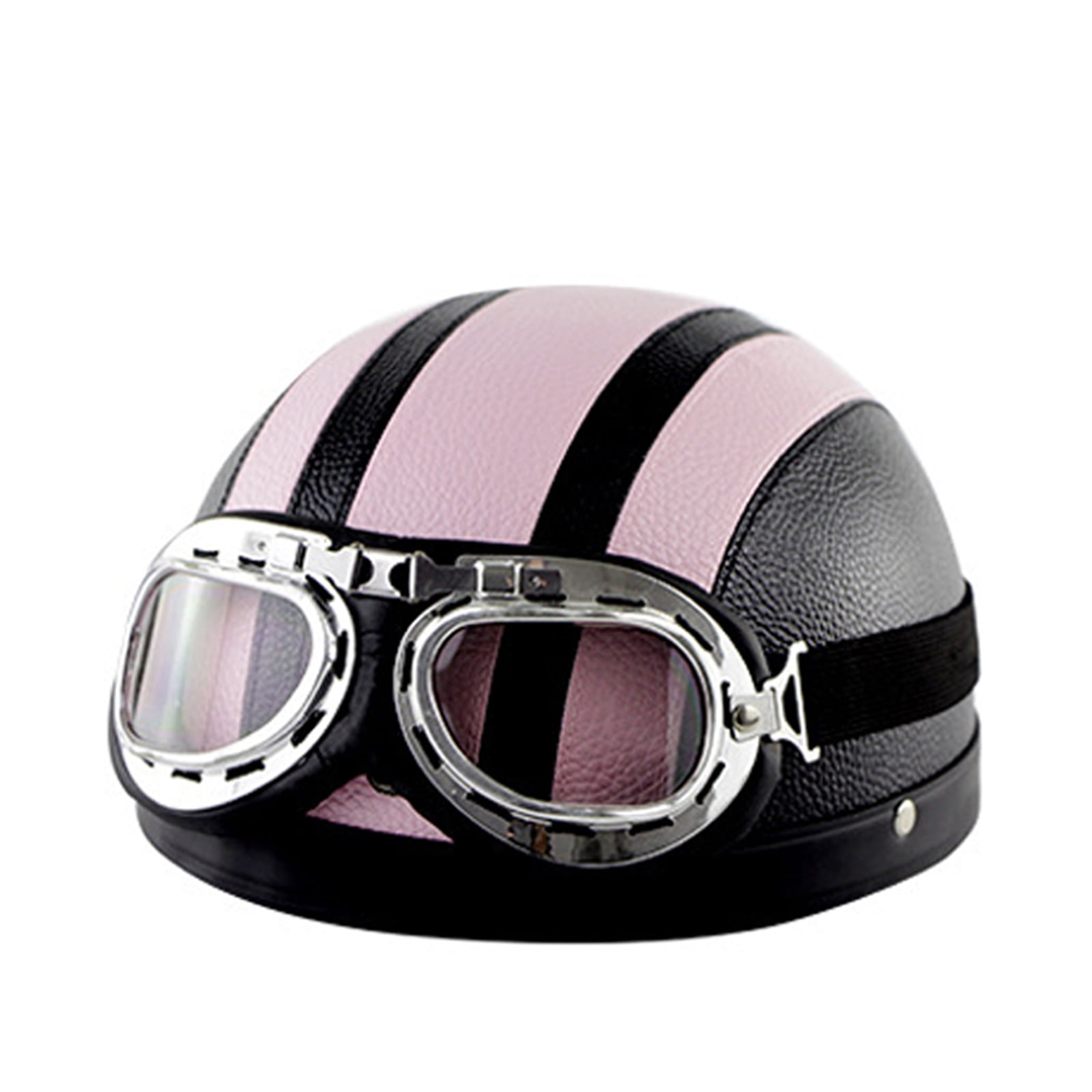 Ameiqe Motorcycle Bike Scooter Halfs Helmet with Goggles Glasses Visor