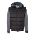 thumbnail image 1 of Burnside 8701 Men's Nylon Vest with Fleece Sleeves - Black/ Charcoal - X-Large, 1 of 2