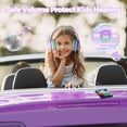 thumbnail image 4 of Seenda Wired Kids Headphones with Microphone, 90° Rotatable Earpads, and Upgraded Type-C Connection, 85/94dB Safe Volume, On-Ear Headphones for Boys/Girls/School/Tablet, Green/Purple, New, 4 of 7