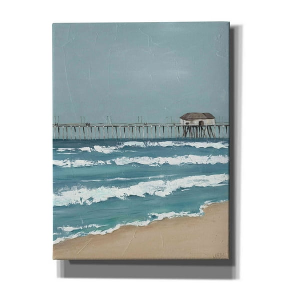 Epic Graffiti 'Fishing Pier Diptych II' by Jade Reynolds, Canvas Wall Art, 12"x16"