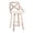 Beige, White, variant on The Gray Barn Charlotte 26" Fixed-Height Counter Stool with Bent Wood Legs (Set of 2) Cream Fabric/White Washed Wood/Chrome Footrest Washed,Chrome