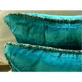 thumbnail image 4 of Royal Peacock Green Throw Pillows Cover, Contemporary Solid Pillow Cover, 12x12 inch (30x30 cm) Pillows Cover, Velvet Square Pillow Cover, Solid - Royal Peacock Green Shimmer, 4 of 6