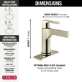 thumbnail image 4 of Delta 574T-Dst Zura Single Hole Bathroom Faucet - Bronze, 4 of 7