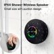 thumbnail image 3 of Mini altavoz Bluetooth para ducha con luz LED, portátil, resistente al agua IPX4, inalámbrico con ventosa, resistente al agua, color amarillo, 3 of 6