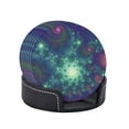 thumbnail image 4 of LNWH Coasters, Fractal Spiral Colorful Vortex Leather Round Coasters Set of 6 for Kitchen Dining Room Living Room Bar - Tabletop Waterproof and Anti-scald, 4 of 8