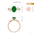 thumbnail image 5 of ANGARA Lab Grown 1.5 Ct Oval Emerald Butterfly Engagement Ring for Women in 14K Rose Gold (Size-9x7mm) | May Birthstone, Birthday, Anniversary, Jewelry Gift for Women | Lab-Grown Emerald Ring, 5 of 8