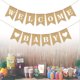 thumbnail image 5 of KAKOWELY Banderín de arpillera de aproximadamente 2 m, banderines de bienvenida para bebé, banderines para tirar, suministros de decoración para fiesta de cumpleaños de bebé, 5 of 5