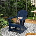 thumbnail image 6 of Afuera Living Traditional Plastic Outdoor Rocking Chair in Navy Blue, 6 of 6