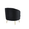 thumbnail image 2 of Wallace Modern Velvet Accent Chair in Black, 2 of 3