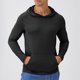 thumbnail image 1 of pstuiky Camisas de manga larga de invierno para hombre, Sudadera deportiva de manga larga con capucha y secado rápido para hombre camisetas de hombre l, 1 of 3