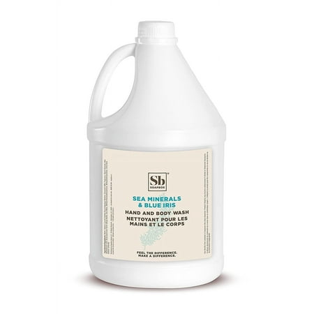 Soapbox Liquid Hand Soap & Body Wash  Sea Minerals & Blue Iris - Vegan  Hand Soap Refill  Gallon