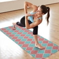 thumbnail image 6 of Red Teal Checkerboard Checkered Pattern Hot Yoga Mat Towel Non Slip for Hot Yoga - Quick-Drying Yoga Mat Cover with 4 Corner Pockets with Travel Bag - Hot Yoga Towel Non Slip 70"x26", 6 of 6