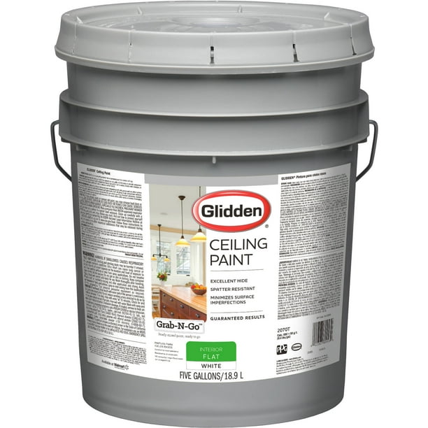 Glidden Grab N Go Flat Finish Interior, Glidden White Ceiling Paint Looks Gray