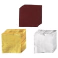 thumbnail image 2 of 3 Pack Aluminum Foil Candy Wrappers for Chocolates – Wide Square Colored Foil with Orange Peel Texture in Gold, Silver, and Coffee – Ideal for, 2 of 5