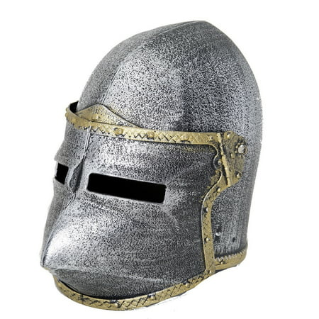 Child Knight Helmet Pointed Crusader With Flip Up Mask Medieval Boys Costume