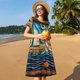 thumbnail image 4 of Balery Whimsical Sailboat Ocean Art Vestidos sueltos de manga corta para mujer, vestidos de verano 2025, vestidos casuales de corte A con vuelo., 4 of 6