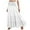 White, variant on vigerkar Midi Skirt Women’s Elastic High Waist Boho Maxi Skirts Ruffle A Line Swing Skirts Brown, M