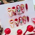 thumbnail image 3 of Ataúd largo navideño BMKKOT de Press on Nails, 10 unidades con lazo 3D, 3 of 8