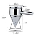 thumbnail image 5 of Stainless Steel Donut Cupcake Batter Dispenser Funnel Pancake Maker Helper Rack, 5 of 5