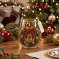 thumbnail image 6 of SLYNSHome Christmas Stemless Wine Glasses, Festive Holiday Tumbler Cups for Xmas Parties and Home Decor, 15oz Glassware Gift Set, 6 of 7