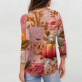 thumbnail image 7 of Halloween Shirts for Women Plus Size Funny 3/4 Sleeve T Shirts Horror Pumpkin Printed Tops Spooky Crew Neck Pullover Holiday Three Quarter Length Blouses, 5XL, 7 of 7