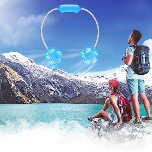 Hwkond Neck Fan Sports Portable Necks Fan Foldable Hose USB Charging Long Battery Life Two-speed Adjustment Small Fan Outdoor Travel Car Portable Silent Fan on Clearance