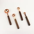 thumbnail image 2 of FONDOTIN Baking Measuring Spoons Set with Wooden Handles, 4 Pieces Assorted Colors for Kitchen Cooking, 2 of 8
