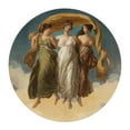 thumbnail image 3 of Alexandre Evariste Fragonard 16x15 Black Modern Framed Museum Art Print Titled - The Three Graces, 3 of 5
