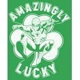thumbnail image 2 of Junior's Marvel St. Patrick's Day Spider-Man Lucky Clover Graphic Tee Kelly Green Medium, 2 of 3