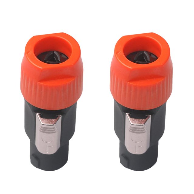 Conector XLR shamjiam Paquete de 2 conectores NL4FC de 4 polos
