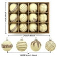 thumbnail image 3 of Christmas Tree Decorations,Classic Feeling Christmas Balls,Bookshelf Display Decoration ,Flocking Velvet Holiday Decor for Thanksgiving Party Decor,2.36in,12pc,White, 3 of 5