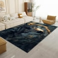 thumbnail image 3 of Jungle Area Rugs Animal Grey Wolf Soft Non-Slip Faux Wool Area Rugs, Machine Washable Kids Rug for Boys Girls Bedroom Living Room Dining Room Nursery & Home Office Decor 5 X 8 Ft, 3 of 7
