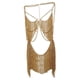 thumbnail image 4 of Traje de cadena de cuerpo Sunnimix con Flecos de Oro dorado, 4 of 8