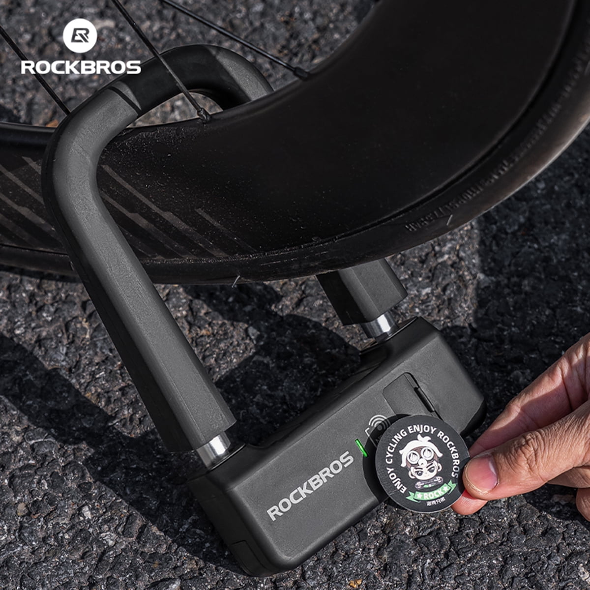 Rockbros NFC Electronic U-Lock Bicycle Lock NFC Phone/Card Sensoring Smart E-Lock