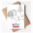 thumbnail image 1 of Cartoon Puppy Tree Hill Line Pattern Happy Birthday Greeting Cards Envelopes Blank, 1 of 3