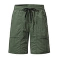 thumbnail image 1 of Ceisia Summer Men's Quick Dry Ice Silk Running Shorts Casual Solid Color Nylon Shorts with Pockets Army Green XL Gifts, 1 of 5
