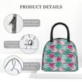 thumbnail image 4 of Fotbe Tropical Leaves Pattern Lunch Bag, Insulated Lunch Box, Small Leakproof Cooler Food Lunch Containers Reusable High Capacity Lunch Tote Bags for Work, Travel, Outdoor, 4 of 6