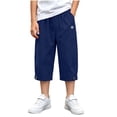 thumbnail image 2 of LvhaoGJOB Kids' Casual Pants - Soft, Elastic Waist & Pockets - Navy 11-12 Years, 2 of 5