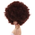 thumbnail image 3 of HPO Adult Women's/Teens Super Size Halloween Costume Wig, Brown with Breathable Capless Cap, 3 of 9
