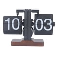 thumbnail image 2 of Reloj Digital Abatible, Retro De Nogal Automático Reloj Mecánico Abatible, Decoración De Escritorio Decoración De Estanterías Para Dormitorio Oficina, 2 of 7