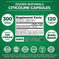 thumbnail image 2 of Zazzee Naturals Citicoline (CDP Choline) | 300 Mg Per Capsule | 120 Servings | 120 Veggie Capsules, 2 of 2