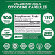 thumbnail image 2 of Zazzee Naturals Citicoline (CDP Choline) | 300 Mg Per Capsule | 120 Servings | 120 Veggie Capsules, 2 of 2