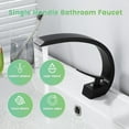 thumbnail image 3 of Bathroom Sink Faucet Modern Single Hole 1-Handle Faucet, Matte Black Solid Brass Faucets,Unique Bathroom faucets Mixer Tap, 3 of 13